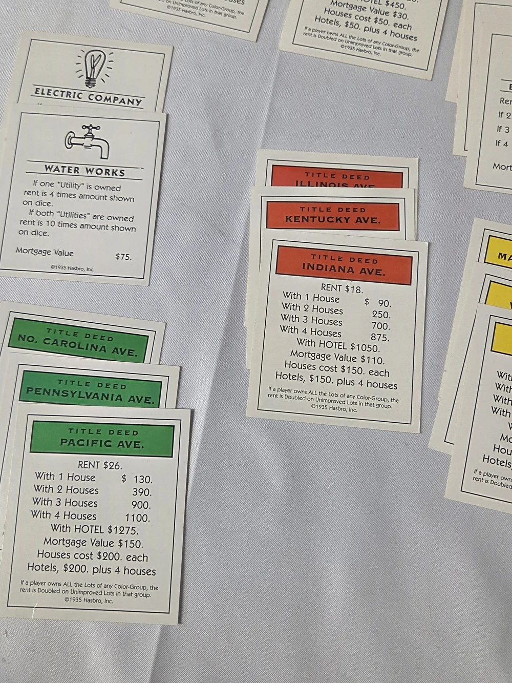 Monopoly Deluxe Edition‎ 1998 Replacement Pieces Title Deed Boardwalk